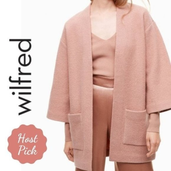 Wilfred Sweaters - WILFRED Brullon Rose Smoke Open Cardigan